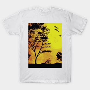 SUNSET TREES Pop Art T-Shirt